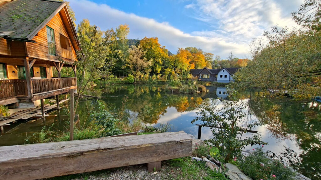 Teich im Dirndltal im Herbst
