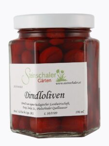 Dirndloliven in Salzlake Verpackung