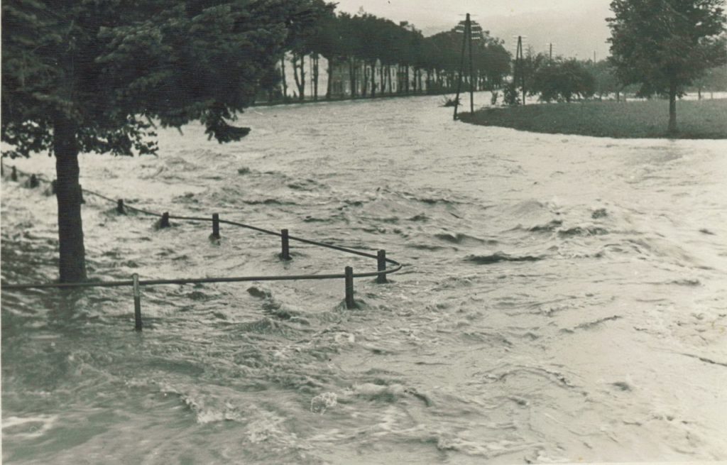 Hochwasser Kirchberg an der Pielach in den 1950er-Jahre