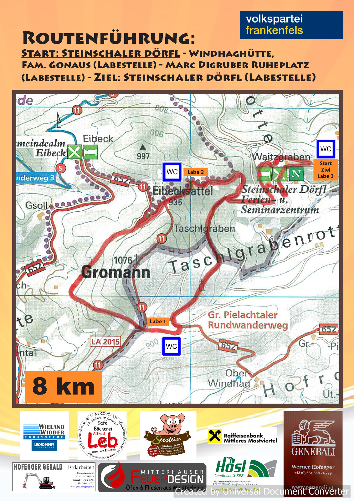 Routenplan Wandetag